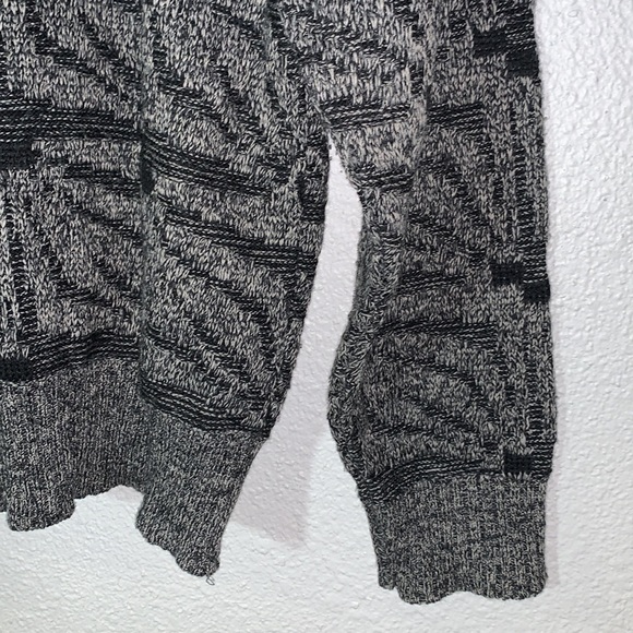 VINTAGE Michael Gerard drop sleeve chunky grey cardigan sweater Sz L grandpa - Picture 12 of 16